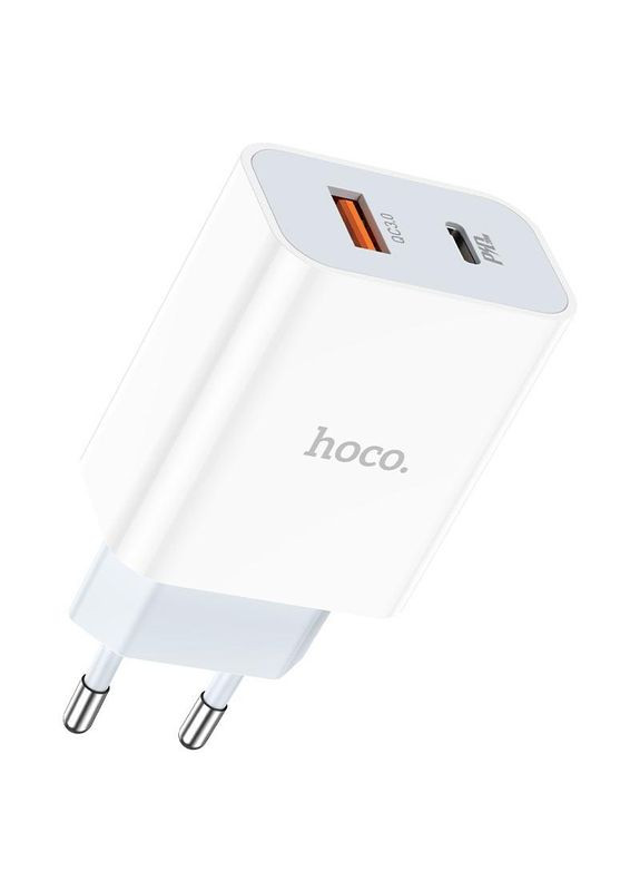 Сетевое зарядное устройство C97A PD 20W Type-C / USB QC3.0 3A - White Hoco (262806115)