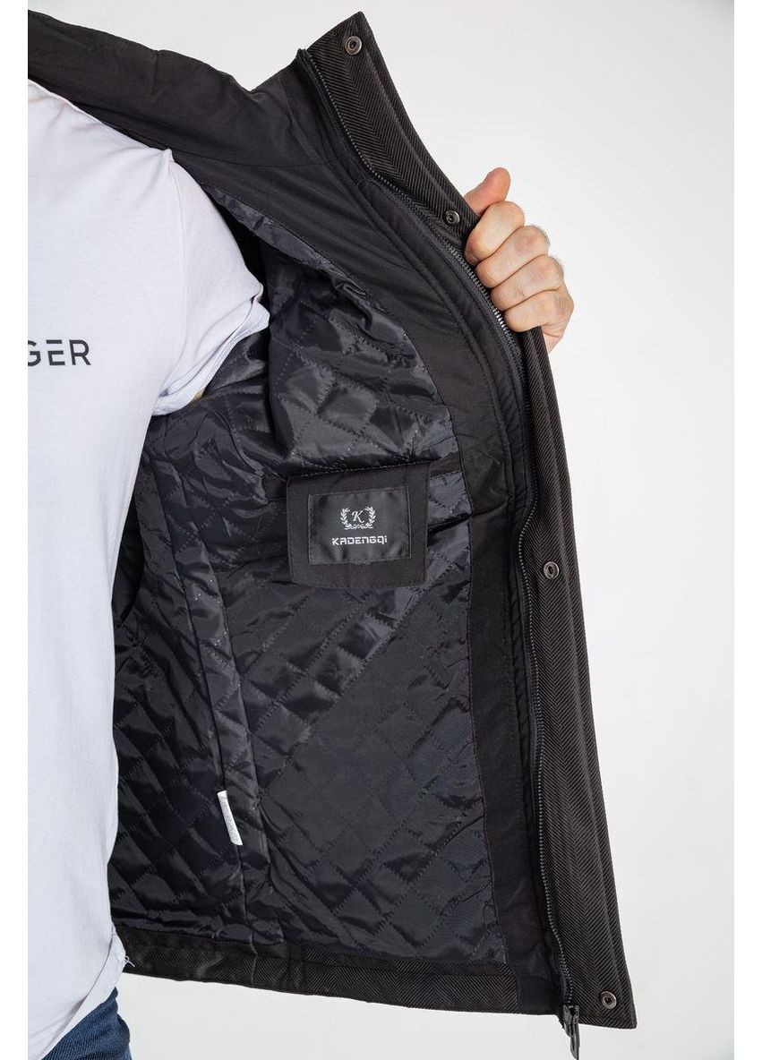 Чорна куртка чоловіча демісезонна з капюшоном,, 214r61035 Ager