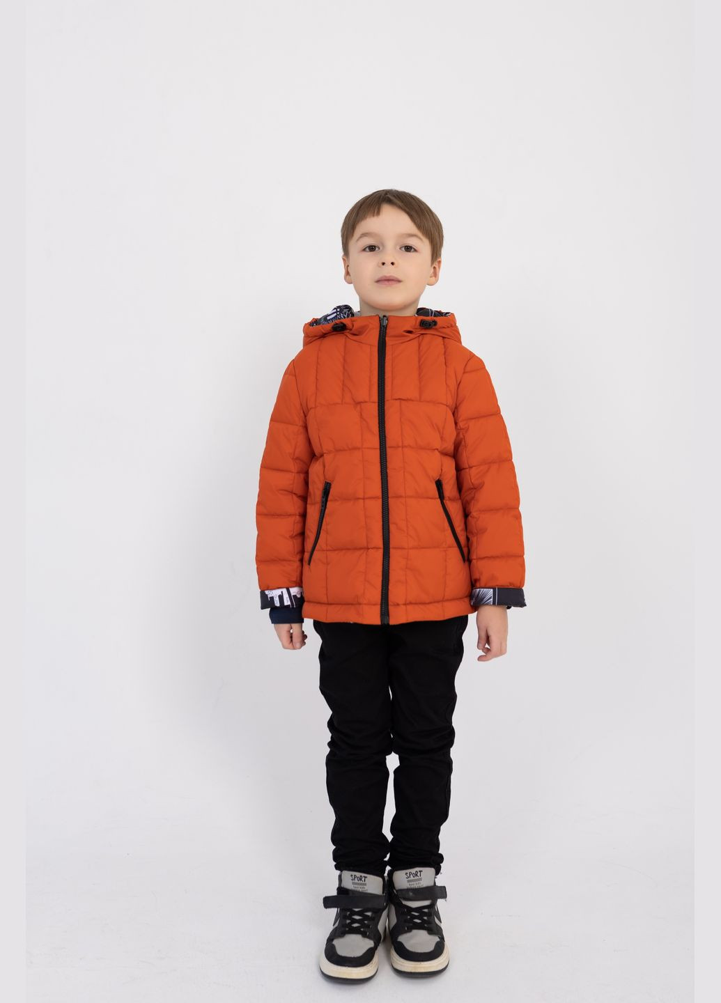 Комбинированная демисезонная двусторонняя куртка оранжевый Cvetkov Робби