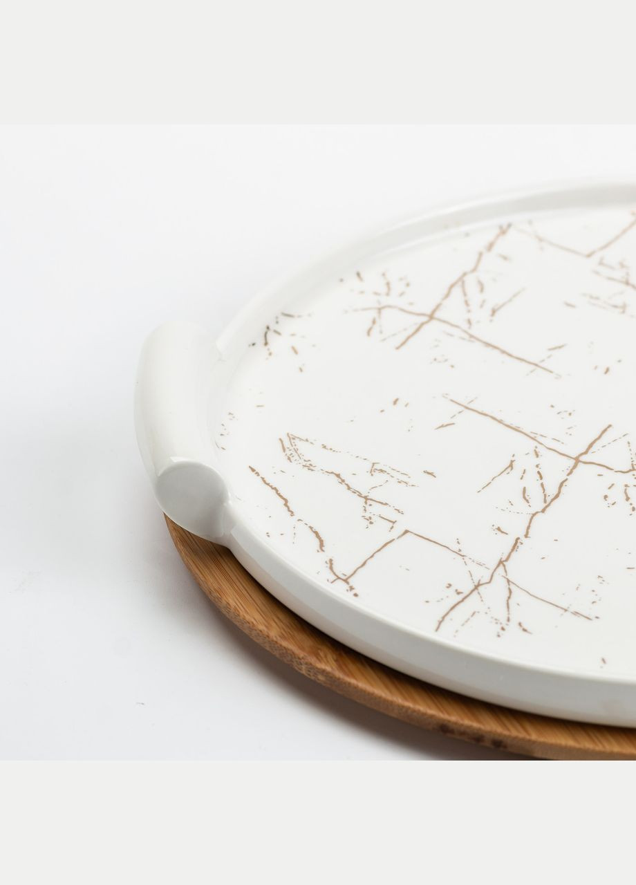 Тортівниця керамічна зі скляною кришкою 29 см Yiwu (315635768)