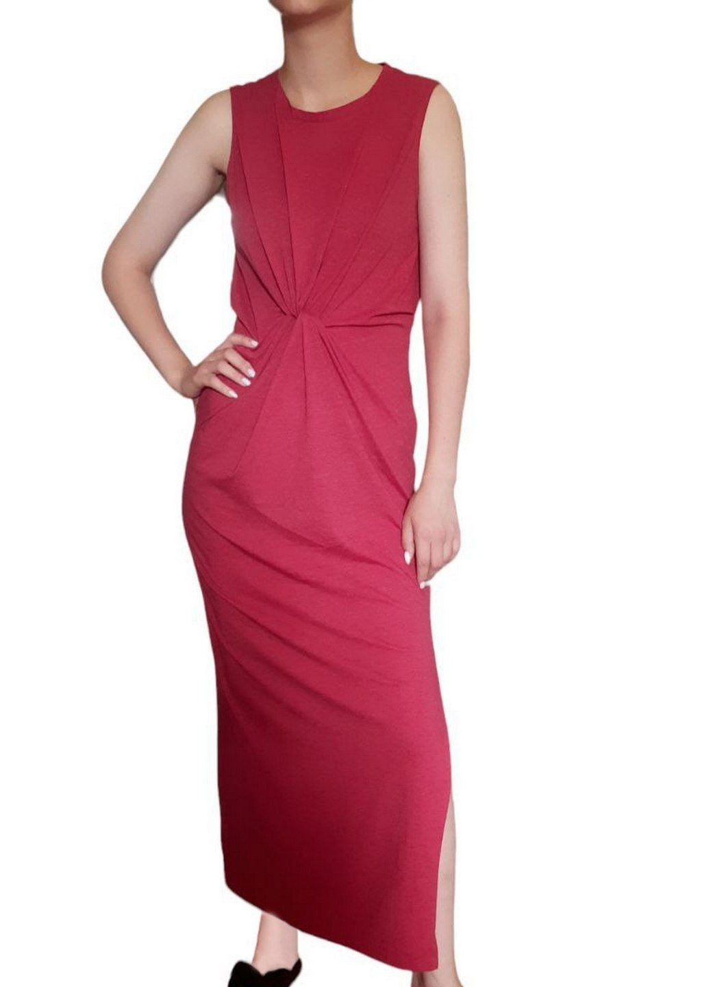 Малинова сукня No Brand однотонна