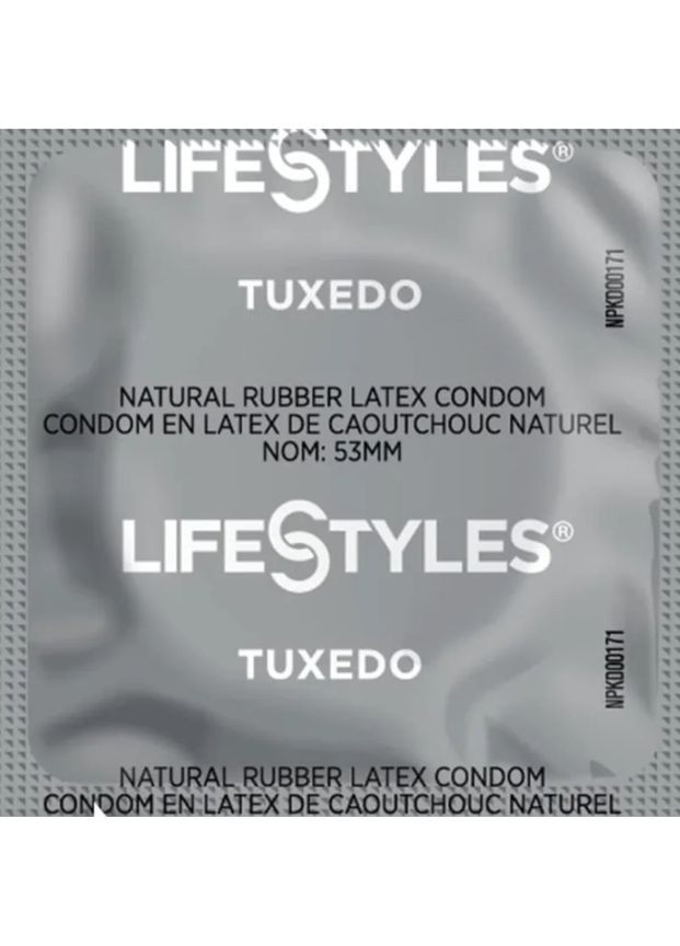 Презерватив черный 1 шт LIFESTYLES TUXEDO Black SKYN (380517228)