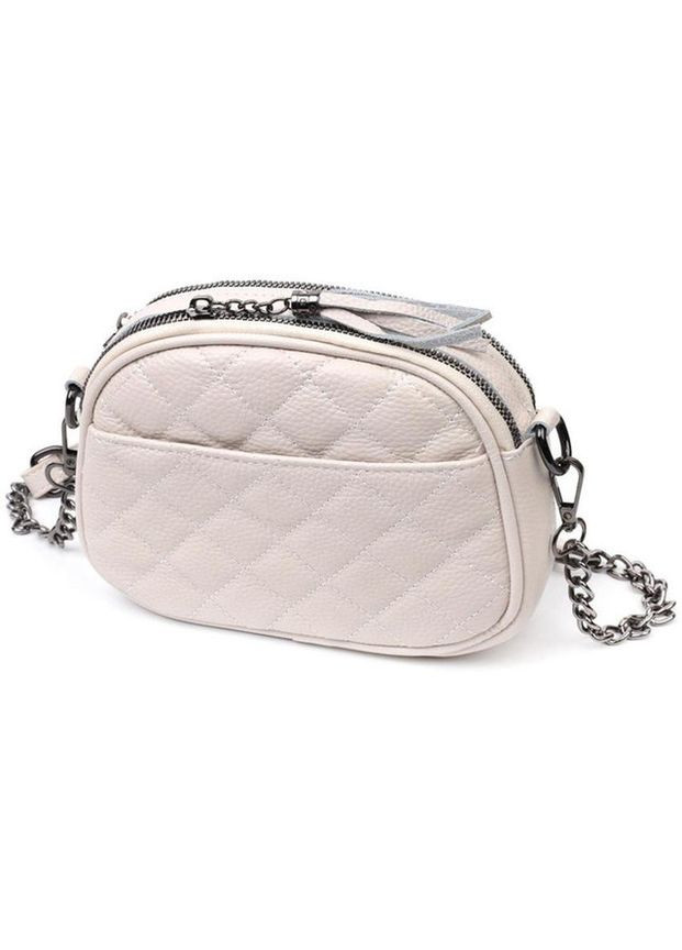 Сумка крос-боді через плече жіноча з натуральної шкіри Білий 37982 Vintage (355245303)