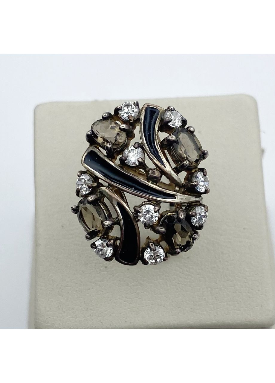 Кольцо серебряное с движением топазом 17,5 5,1 г No Brand (370142470)