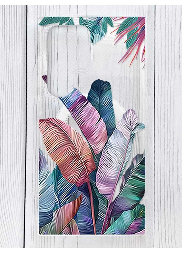 Магнитный чехол на Samsung Galaxy S24 Ultra с поддержкой MagSafe Тропики (принт 372) Silicone Case (356123239)