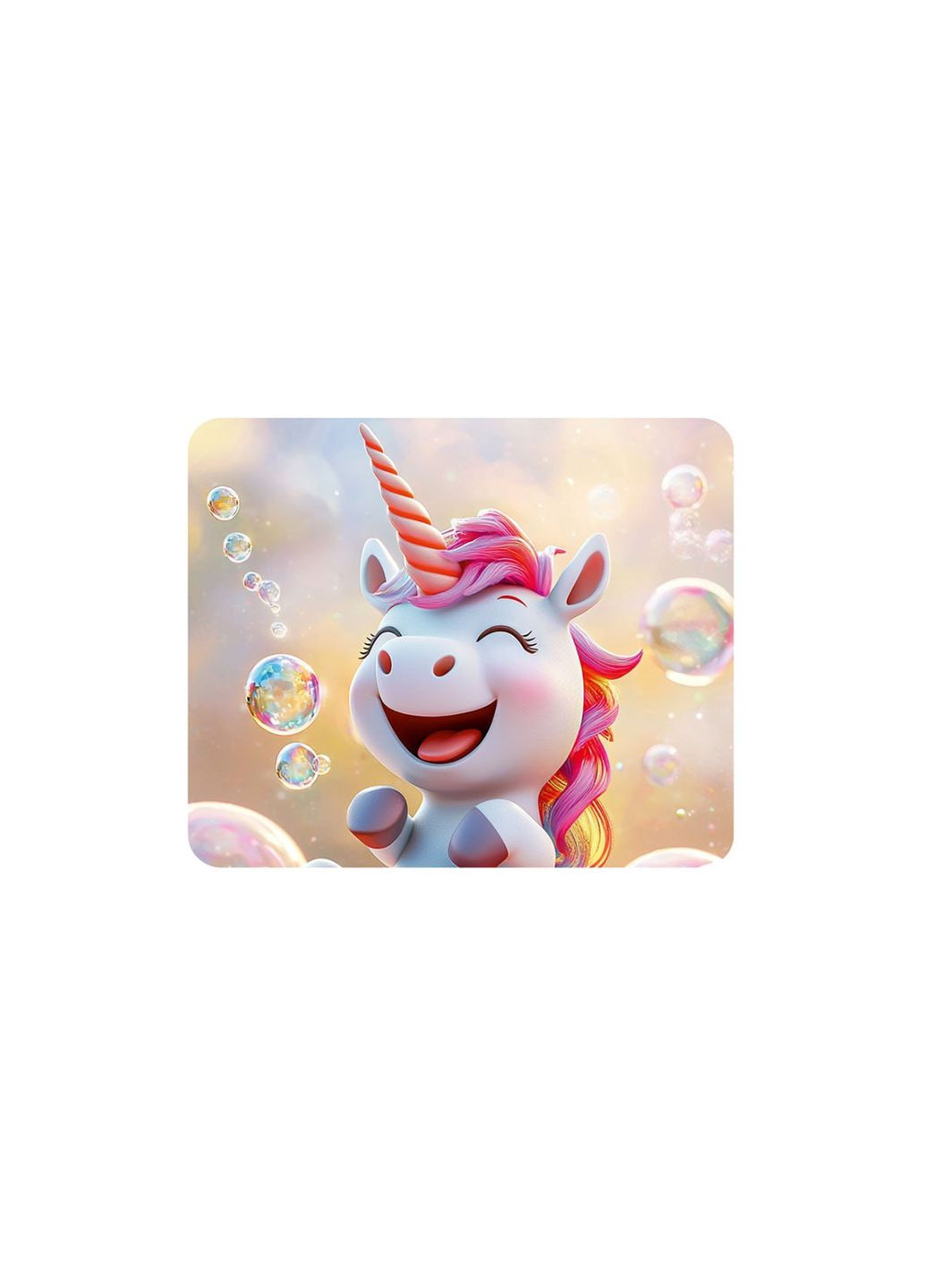 Мягкая салфетка из микрофибры для очков с изображением мультяшного единорога CA 191в (345726131)
