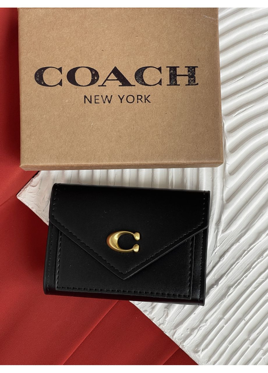 Гаманець жіночий чорний класичний з невеликою коробкою No Brand (369935007)