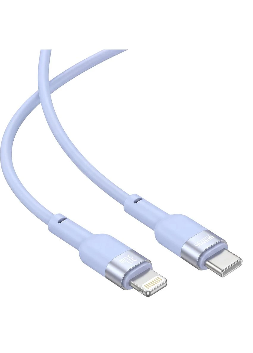 Кабель Type-C — Lightning 30 Вт 1,2 м, коробка Brevia (397341780)