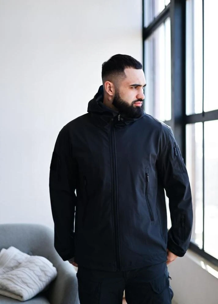 Костюм Soft Shell не утепленный черный No Brand (345064422)
