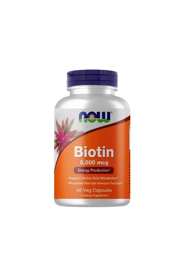 Вітаміни та мінерали Biotin 5000 mcg, 60 вегакапсул Now (376166059)