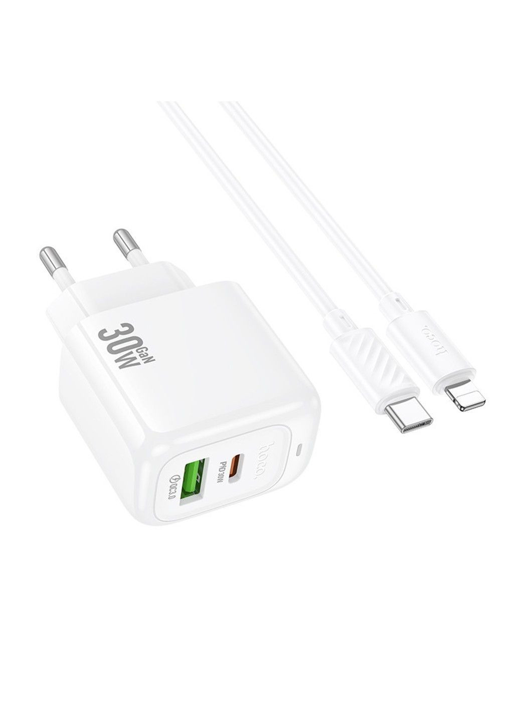 МЗП CS55A Surplus PD30W+QC3.0 (1USB-A/1C) + кабель Type-C to Lightning Hoco (389073539)