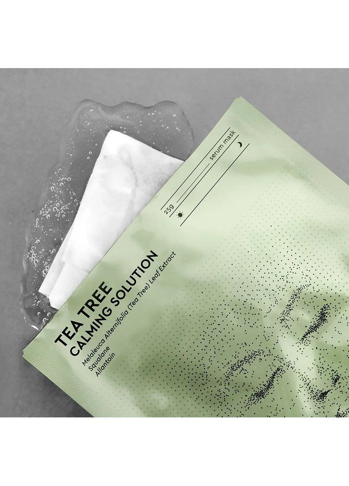 Тканинна маска-сироватка Tea Tree Calming Solution Зволожуюча з екстрактом чайного дерева, 25 г Steblanc (366529644)