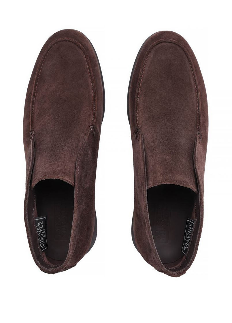 Коричневые осенние мужские ботинки 9361dh-111-774r коричневый замша Miguel Miratez