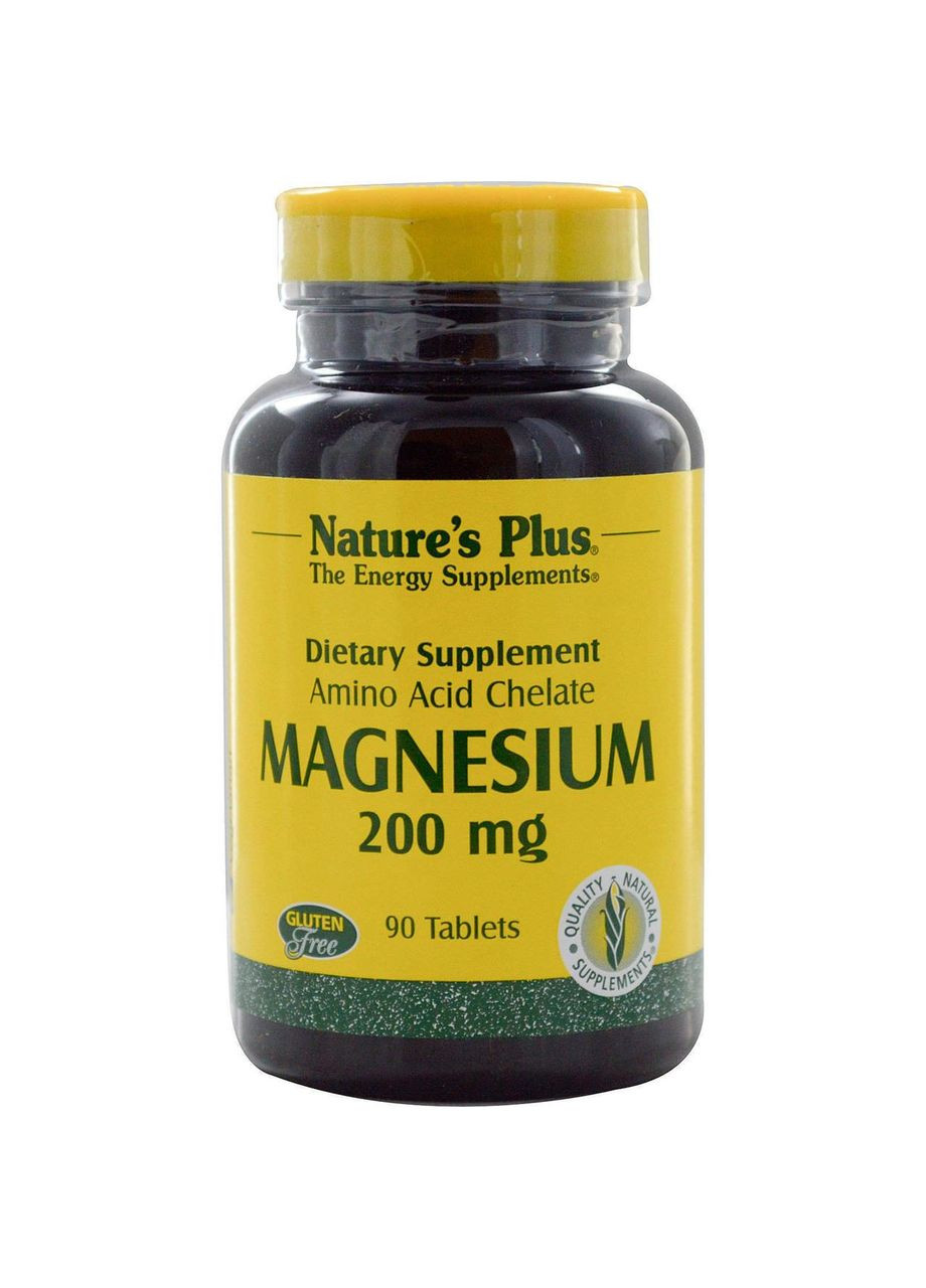 Магній, Magnesium,, 200 мг, 90 таблеток Nature's Plus (362369929)