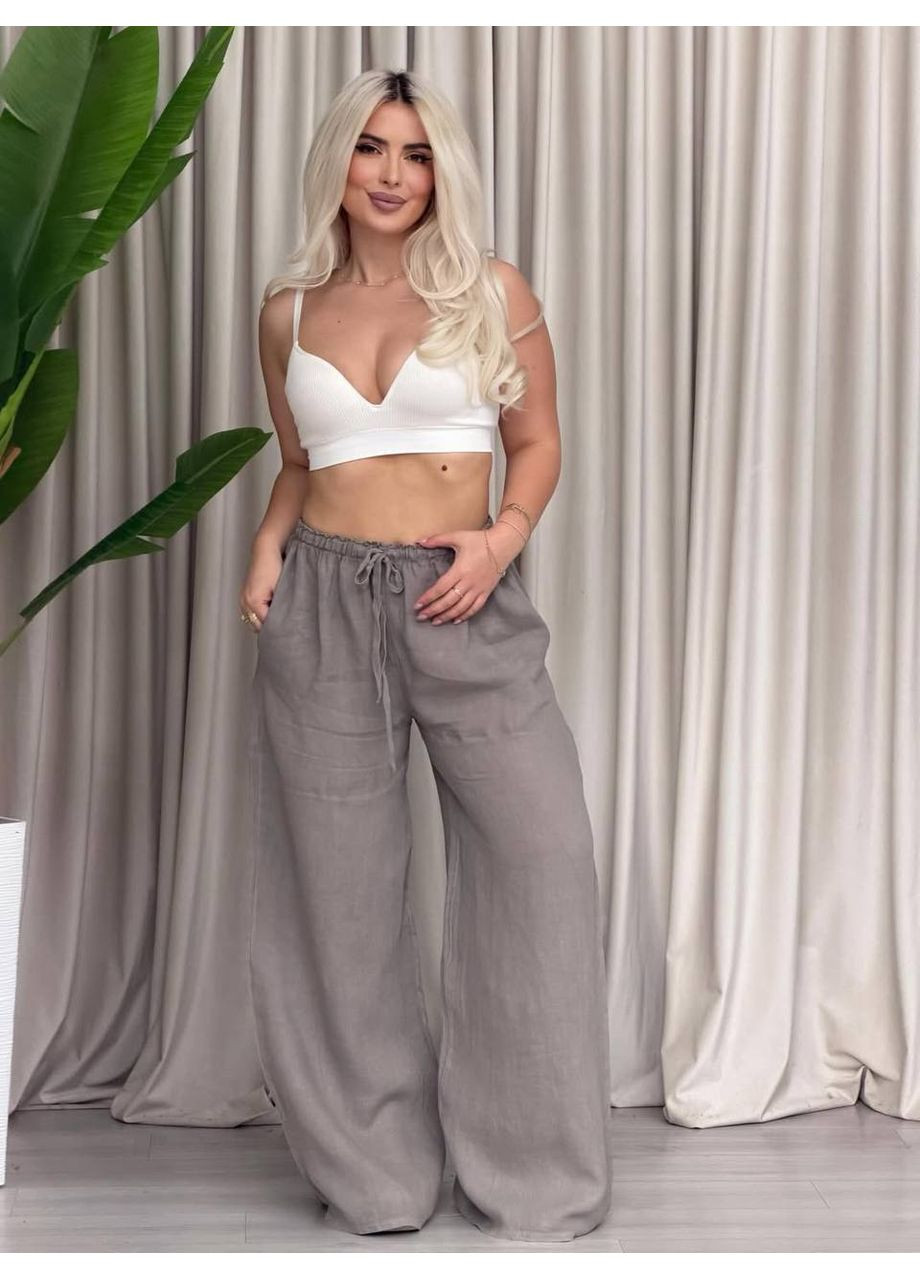 Женские штаны льняные свободного кроя Fashion (394334978)