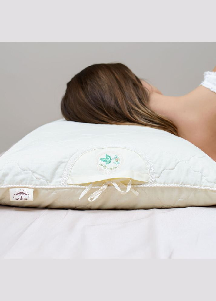 Подушка 50x70 - Aromavita з гречаним лушпинням бавовна молочний IDEIA (315146429)