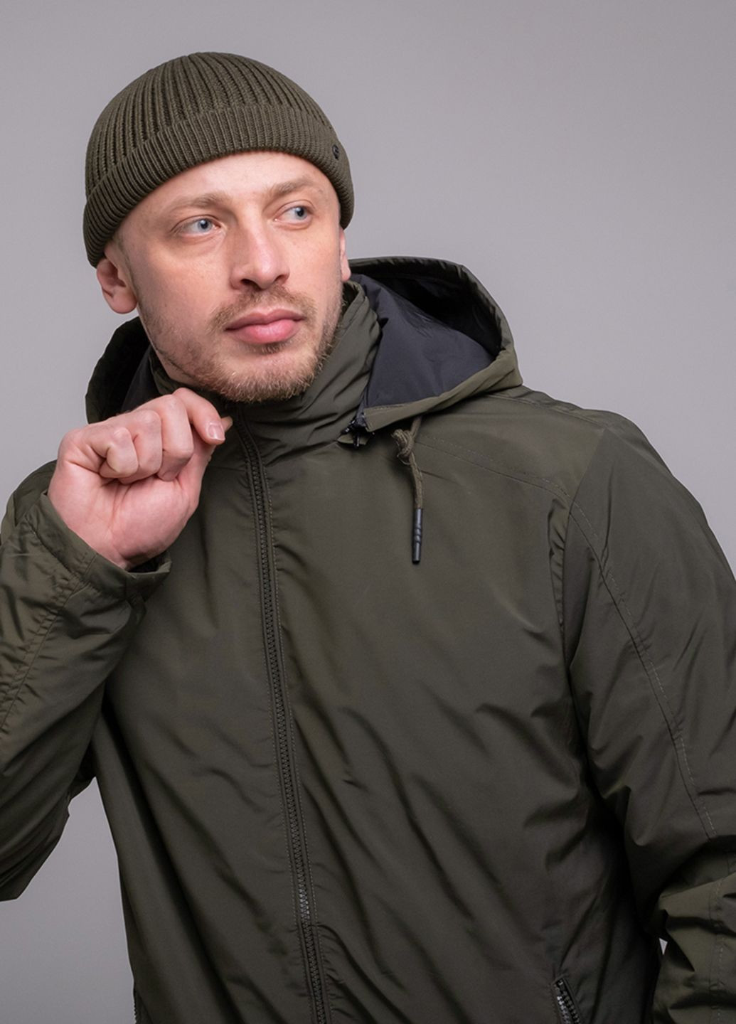 Зелена куртка чоловіча зелений демісезонна 338929 Fashion