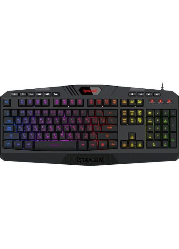 Клавиатура мембранная RGB USB 1,8 м черная Redragon (386699131)