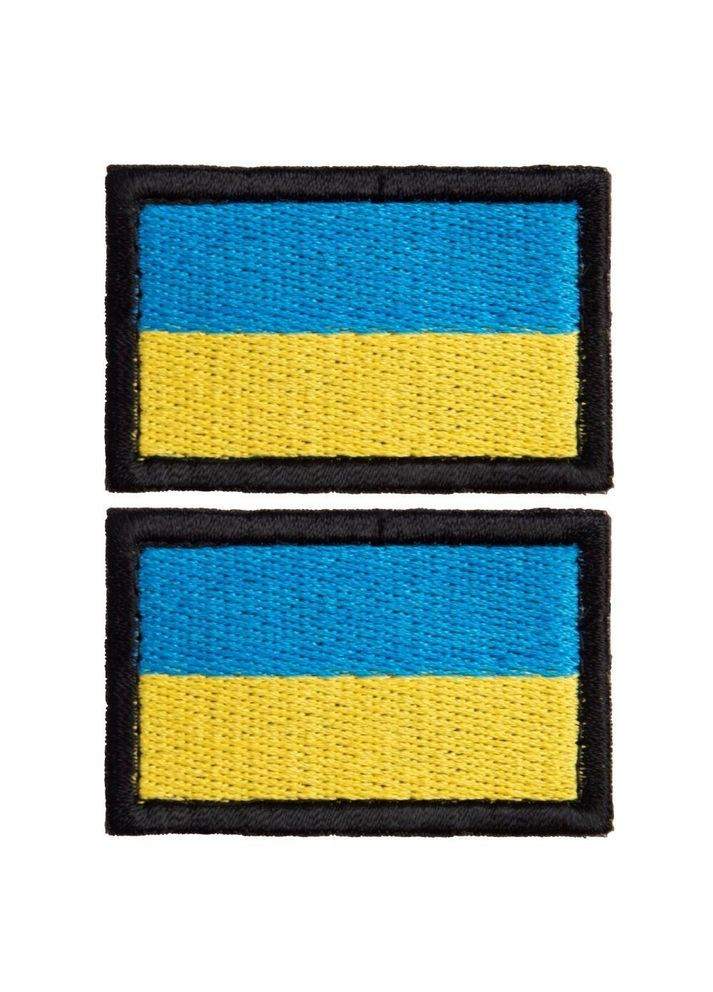 Набір шевронів 2 шт з липучкою Прапор України, вишитий патч 3,5х5,3 см (800029882) IDEIA (391254929)