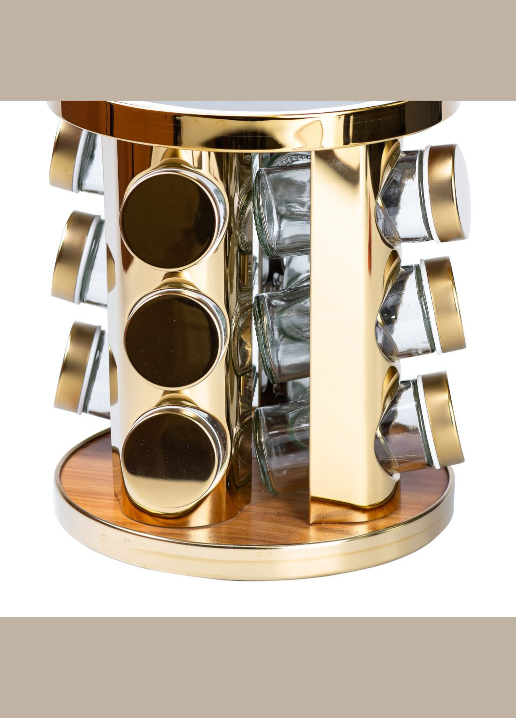 Набор банок для специй 12 банок по 100 мл на подставке с зеркалом и LED-подсветкой TS Kitchen (328603390)