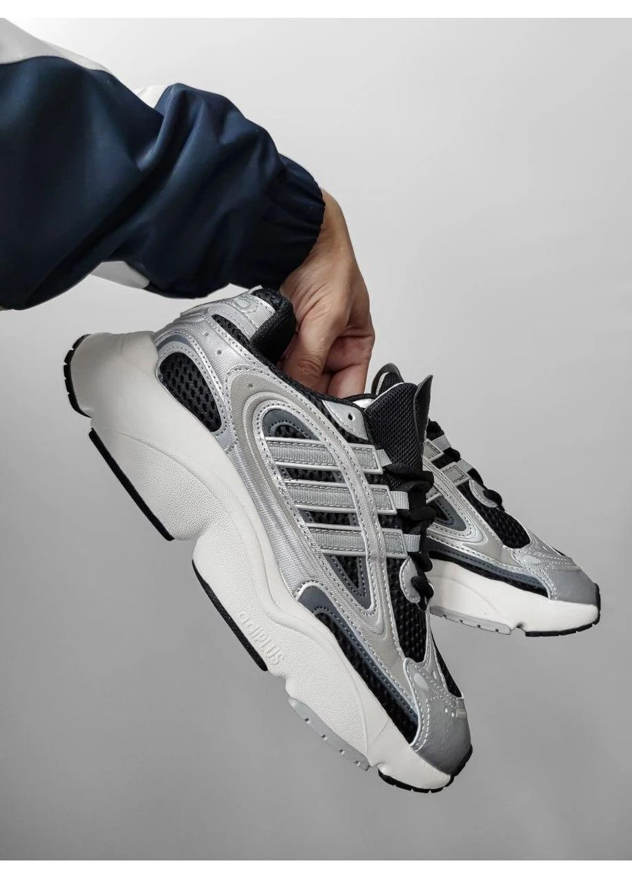 Чорні кросівки чоловічі adidas ozmillen silver/black адідас озмілен чорні демісезон No Brand