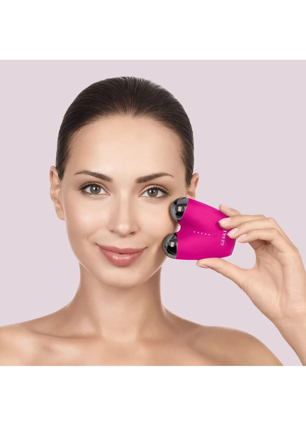 Мікрострумовий підтягувач шкіри обличчя MicroCurrent Face-Lifter 6 в 1, magenta GESKE (386485698)