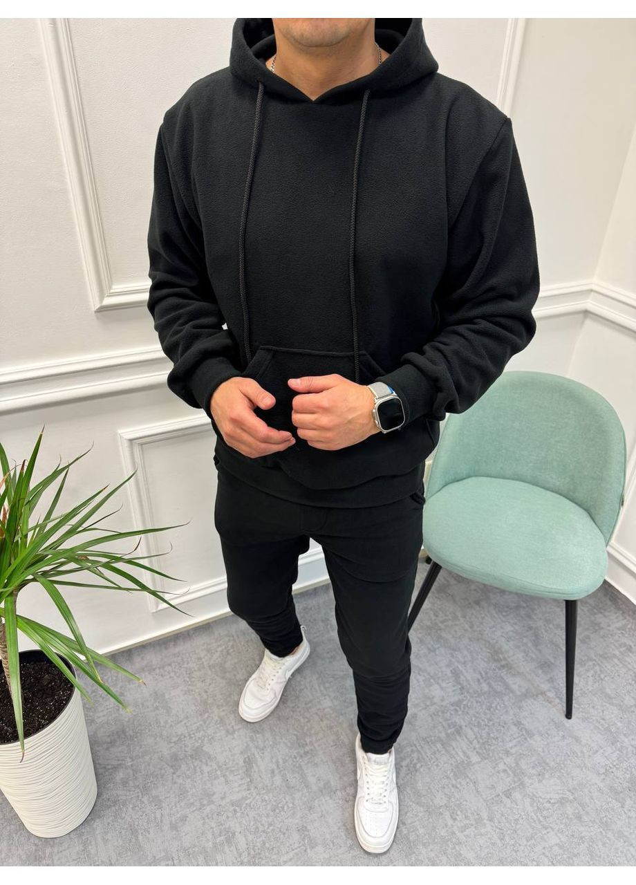 Чорний демісезонний стильний чоловічий спортивний костюм брючний No Brand