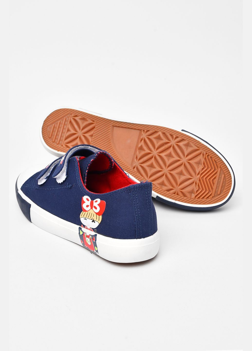 Темно-синие кеды детские темно-синего цвета текстиль Let's Shop