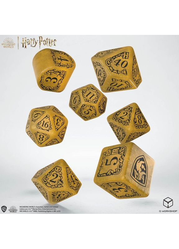 Настольная игра Набор кубиков Harry Potter. Hufflepuff Modern Dice Set - Yellow (7) Q-Workshop (371882856)