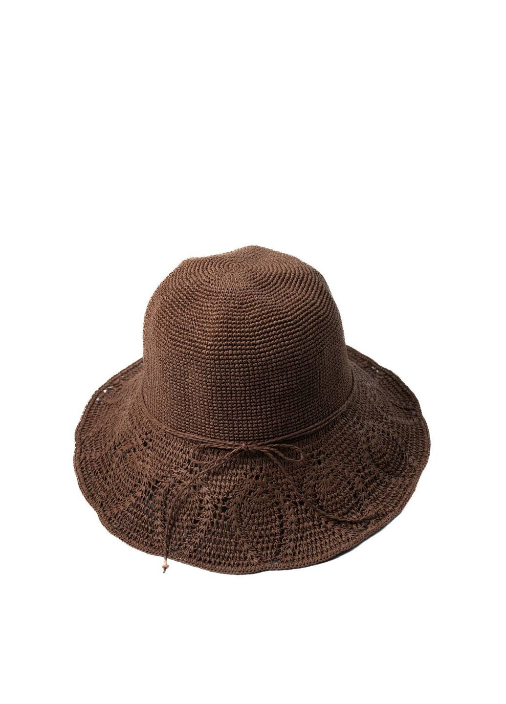 Шляпа со средними полями женская бумага коричневая ИЛАНА LuckyLOOK 444-409 (292668895)