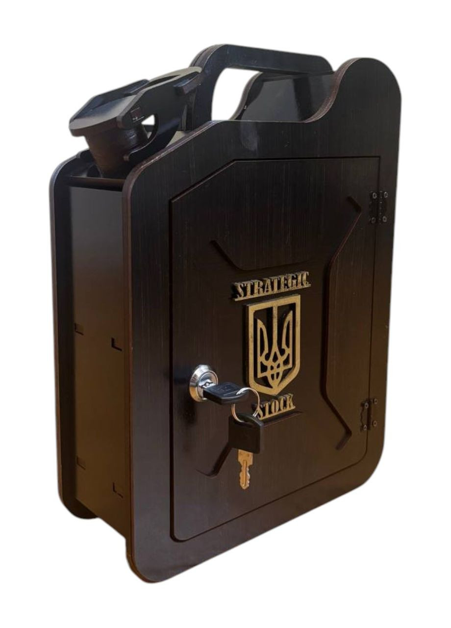 Міні Бар Каністра для Пляшок з Відсіком для Чарок та пляшки 33x24x9.5 см. 0.5 л.Темна No Brand (363133027)