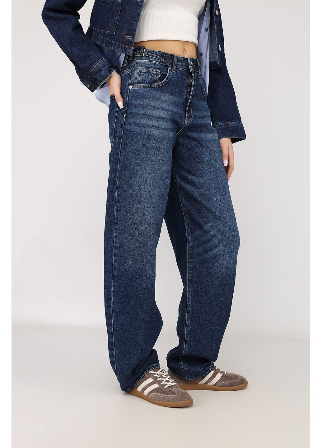 Джинси horseshoe жіночі колір темно-синій ЦБ-00283996 Yuki - (363255751)