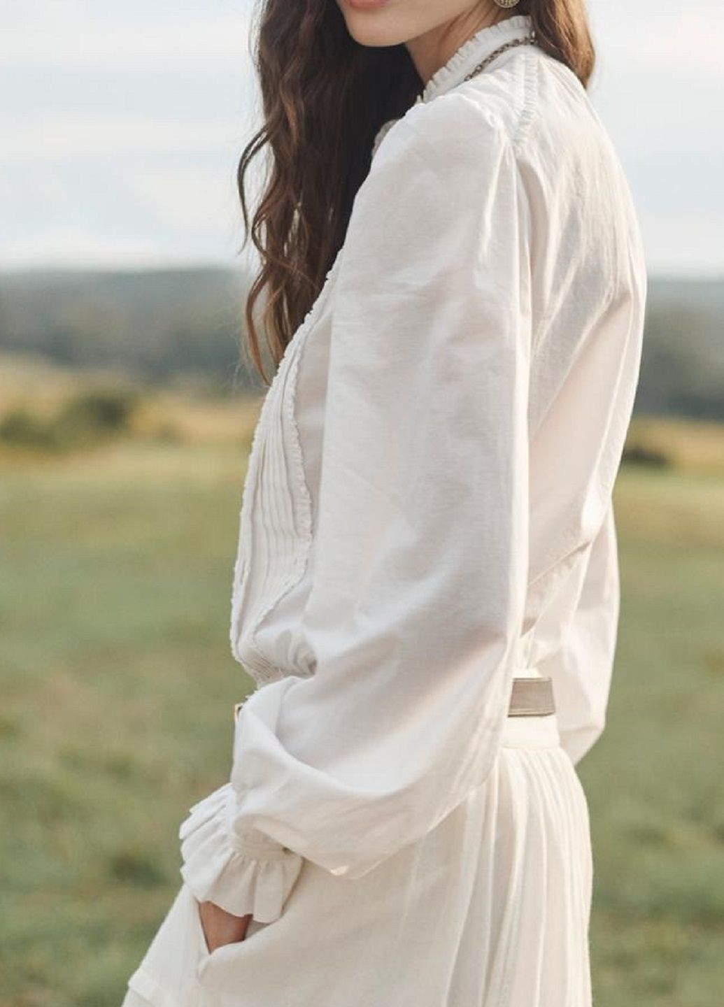 Белая рубашка однотонная Zara