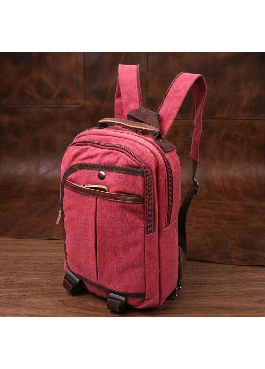 Оригинальный рюкзак из текстиля 21256 Малиновый Vintage (327873084)