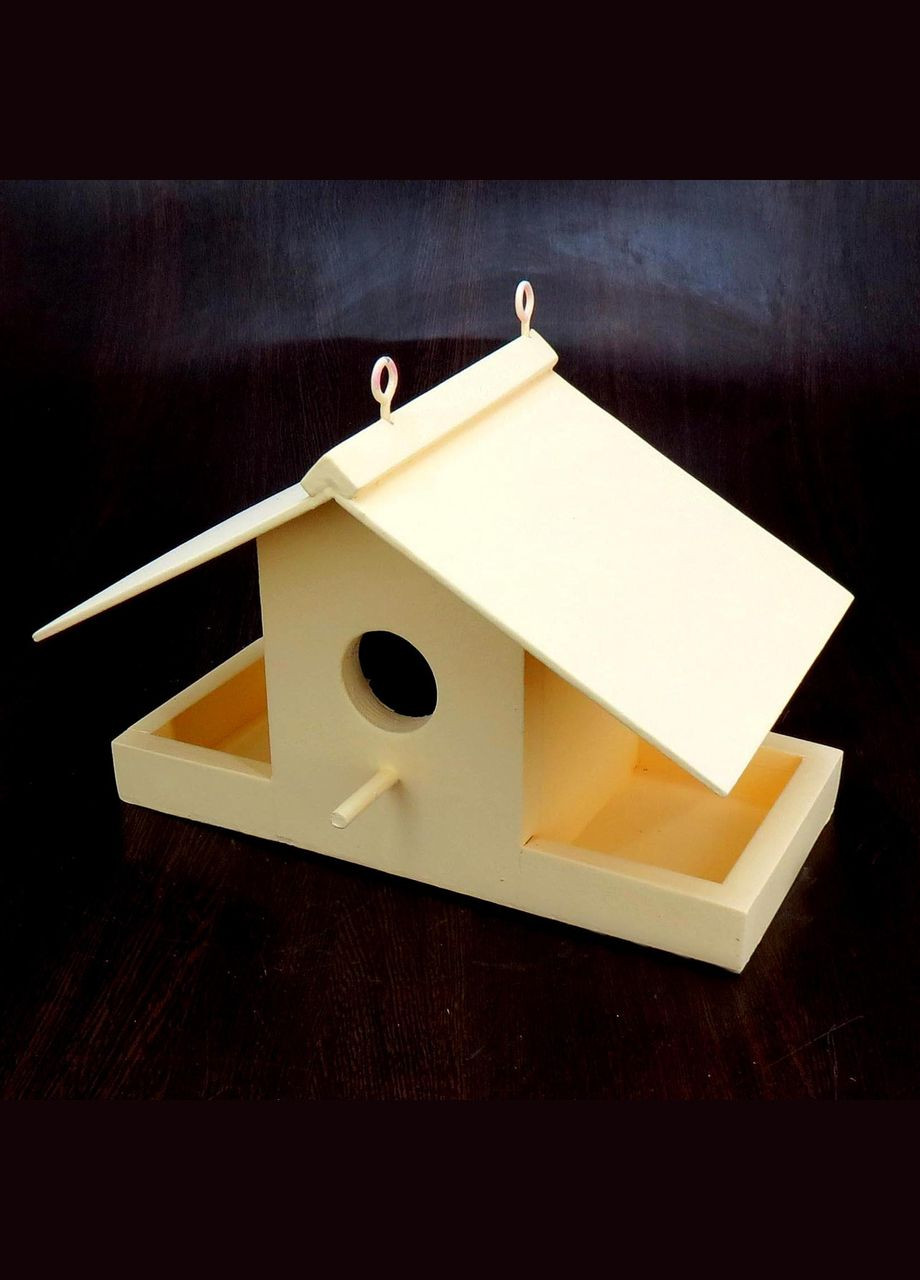 Кормушка со скворечником из дерева Стерх лимонад (КСЧ-000251) No Brand (328605399)