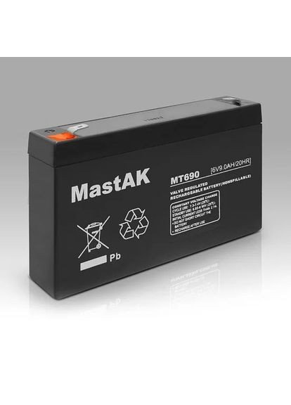 Аккумулятор MT690 6V 9Ah Mastak (370779921)