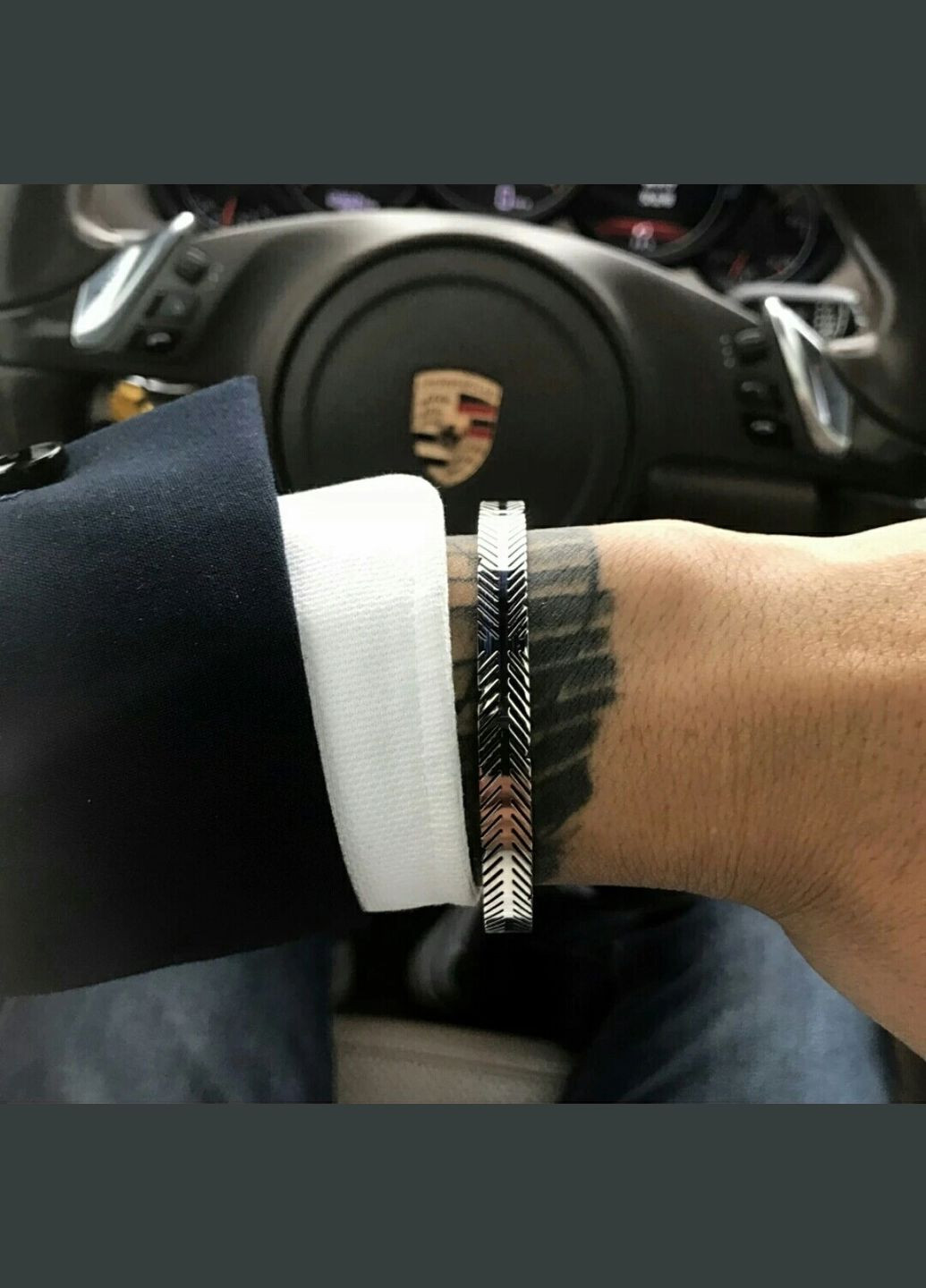 Браслет із сталі срібного кольору елітний (17005) Hemst (301071207)