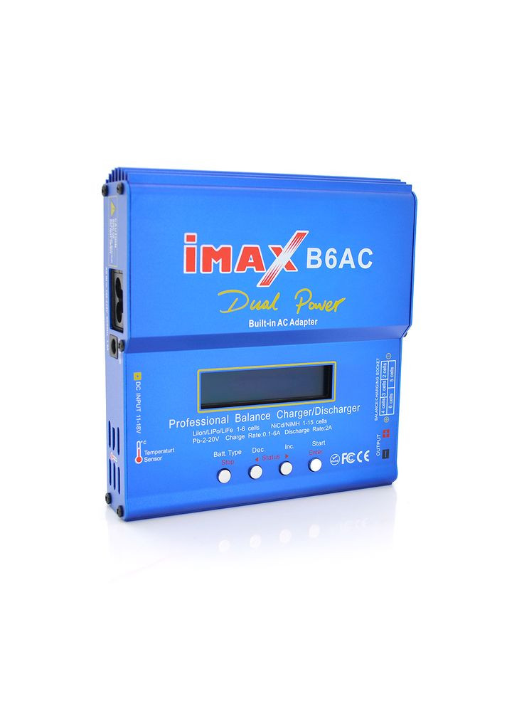 Универсальное ЗУ iMAX B6, 12V, 220240V, 0,1-5A, LCD, балансир, от 1 до 15 ячеек, клемм (AGM/GEL/Li-Ion/LiFePO4/NiCa/NiMH) Voltronic (314977114)