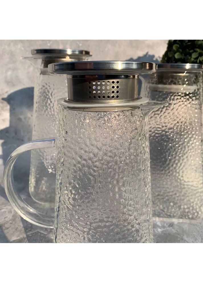 Кувшин стеклянный 1.6 л с металлической крышкой EB-19582 Edenberg (360654326)