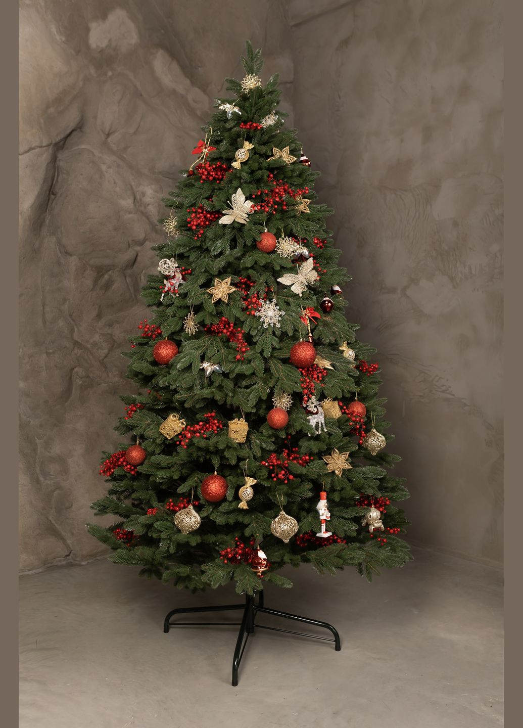 Искусственная литая елка Букингем Зеленая 2.30м с подставкой на 30% больше веточек Yalunka Tobi (347585328)