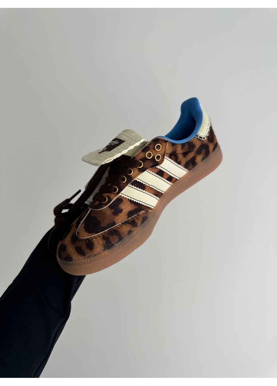 КРОССОВКИ ЖЕНСКИЕ ADIDAS SAMBA X WALLES BONNER LEOPARD АДИДАС САМБА No Brand белые демисезоны (367176557)