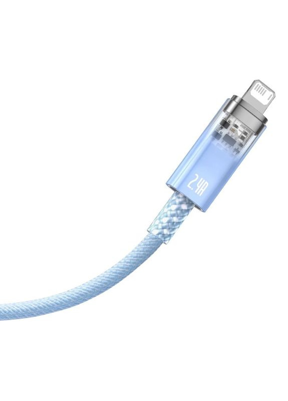 Кабель Series Fast Charging Cable with Smart Temperature Control USB to iP 2.4A 1m Blue Baseus Explorer (368698441)
