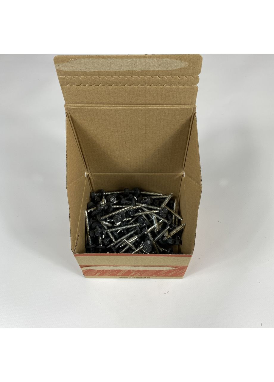 Покрівельний саморіз по дереву 4.8x60мм з гумовою шайбою покрівельні Саморізи для металочерепиці, профнастилу Info-Global (364979700)