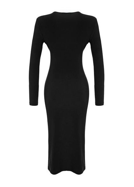 Черное коктейльное платье Trendyol однотонное