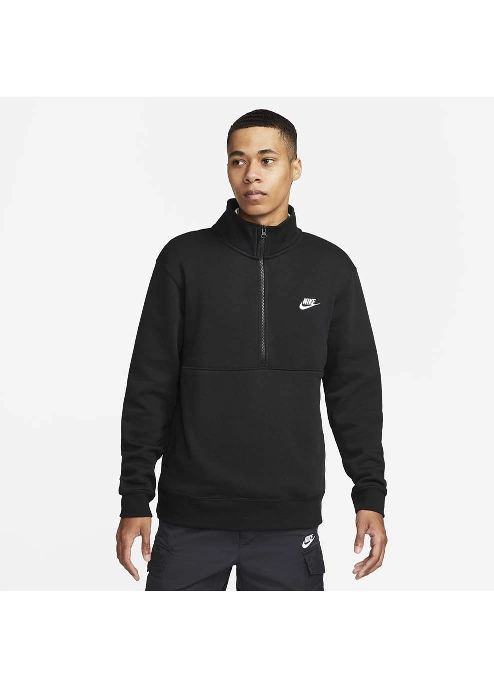 Чоловіча Кофта M NSW CLUB BB HZ TOP Чорний Nike (395627434)