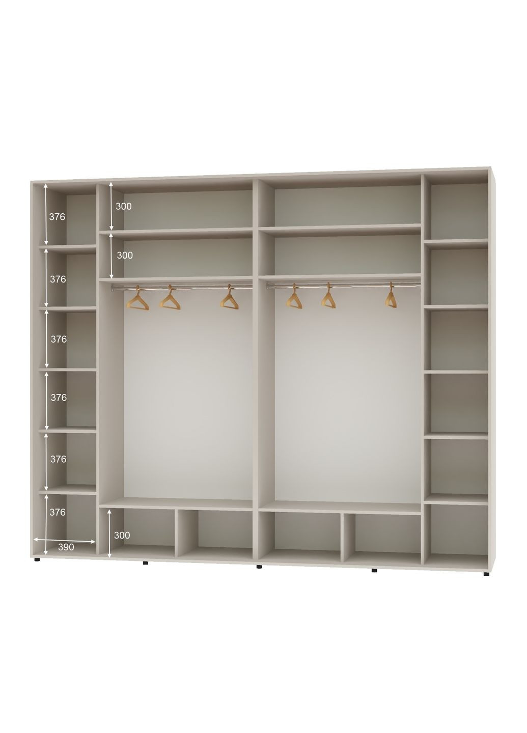 Шафа-купе тридверна 300*60*240 Кашемір 2 ДСП/Дзеркало з піскострумним малюнком Люкс-149 Алекса (360443374)