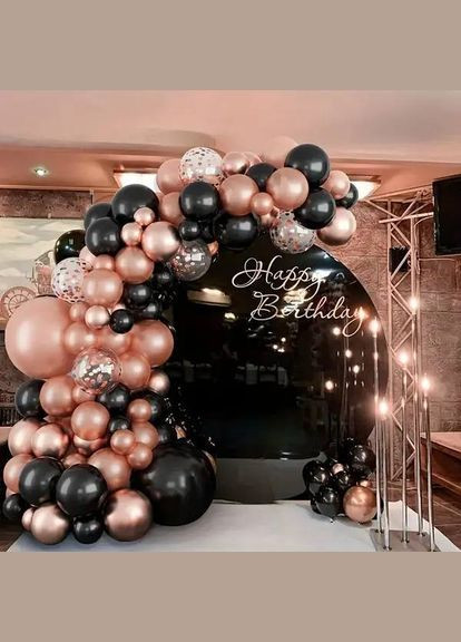 Набір латексних повітряних кульок "Рожеве золото" No Brand (317881153)