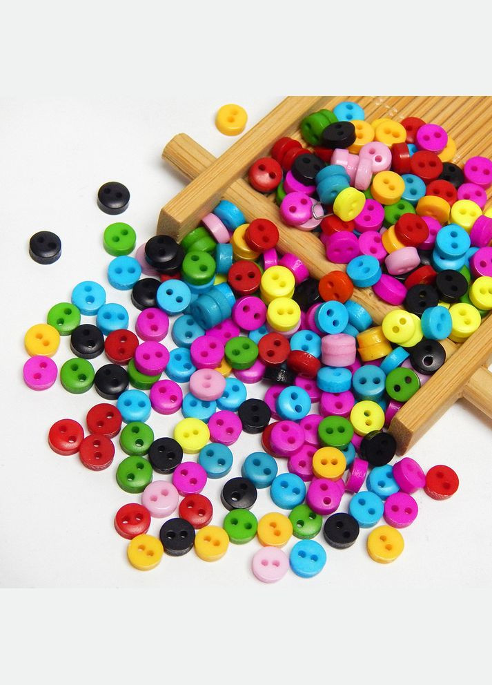 Пуговицы-микро круглые, для игрушек, 6 мм, микс, 10 шт No Brand (340486962)