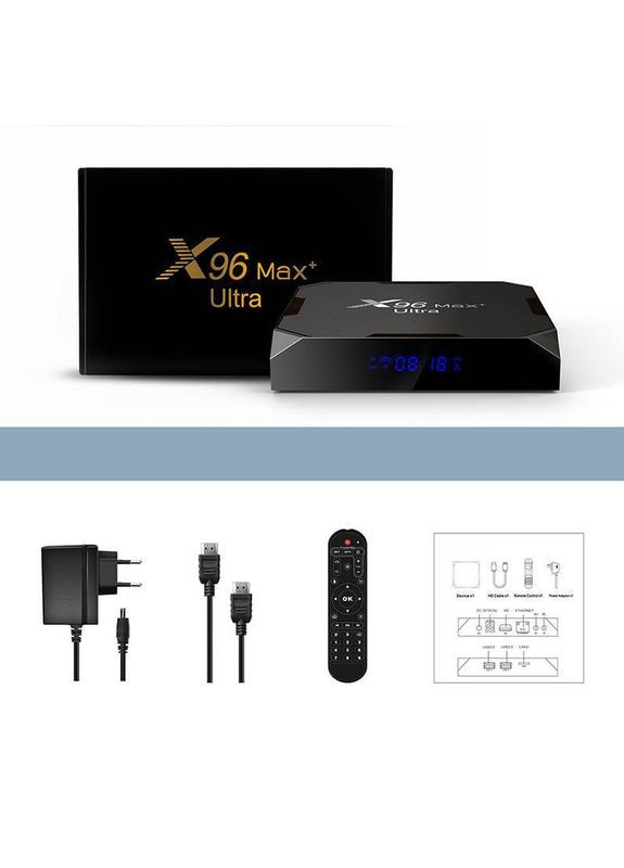 Sweet.TV Тариф L на 6 месяцев для пяти устройств + Смарт ТВ приставка Max+ Plus ULTRA 4/32 Гб Smart TV Box Android 11 X96 (338627324)
