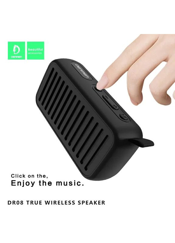 Портативна колонка Bluetooth DR08 Blue, AUX, Micro-SD card, USB Denmen (362915048)